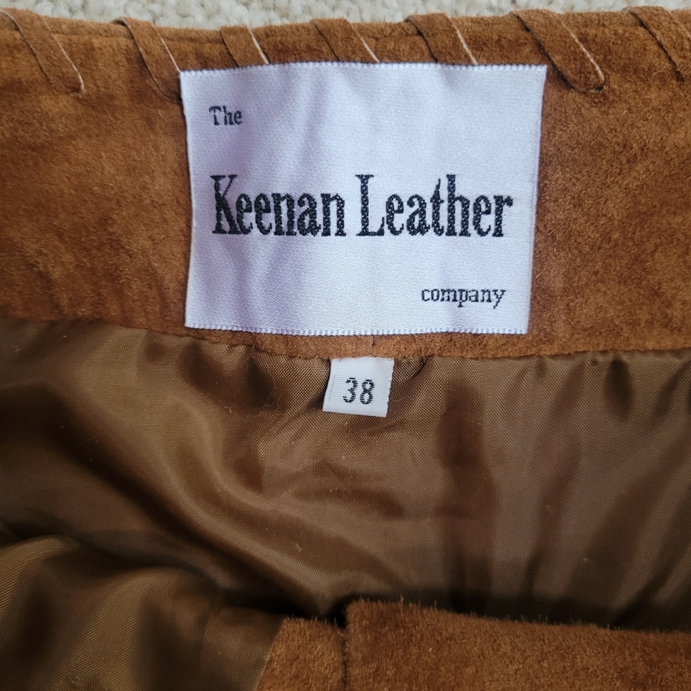 The Keenan Leather Company Suede Fringe Skirt Size EU 38 US 6 Brown Midi - Picture 6 of 8
